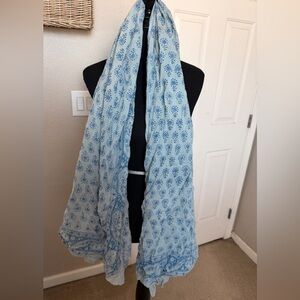Blue Patterned Women's Scarf